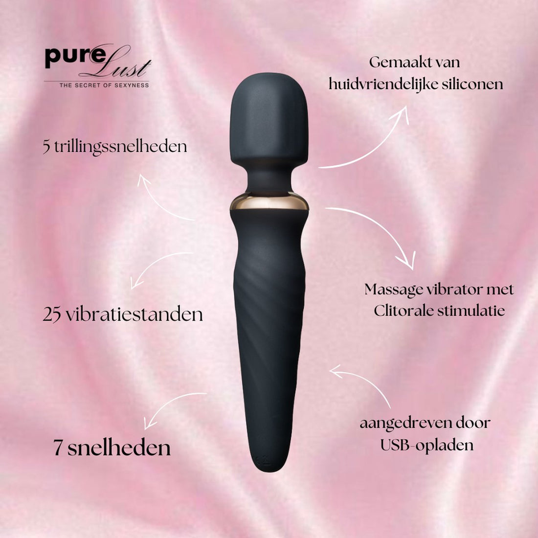 Magic Wand Vibrator & Massager - Zwart