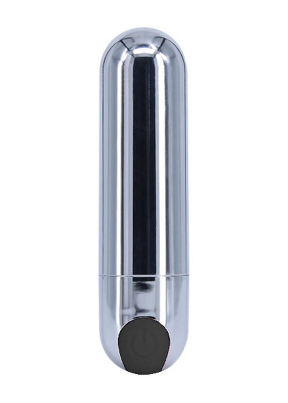 Vibrator - Strong Bullet Vibrator Zwart USB 10 standen - Zilver