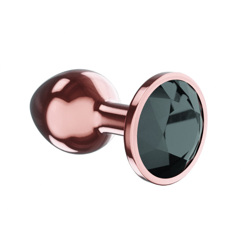 Metalen Buttplug - Diamond Collection - Jet Shine S Rose - L