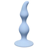 Lola Toys - First Time - Curved Anal Plug - Licht gebogen Buttplug met zuignap - Anaalplug - Prostaat Stimulatie - P-Spot - 100% Fluweel zacht siliconen - Unisex - 12,5cm x 3cm - Blauw