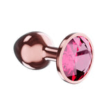 Metalen Buttplug - Diamond Collection - Ruby Shine L Rose Gold