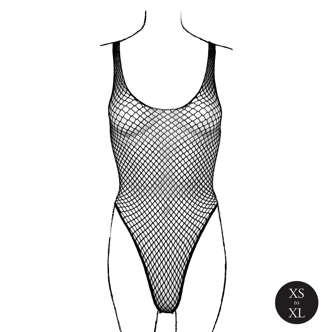 Body with Fishnet Structure - OS - Black