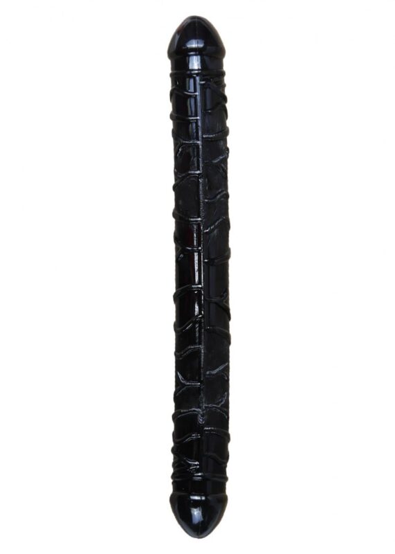 Dildo-Flexible Dubbele dildo- dubbele Dong - Zwart