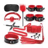 Fetish Fever - Bondage Set - 10 stuks - Rood/Zwart