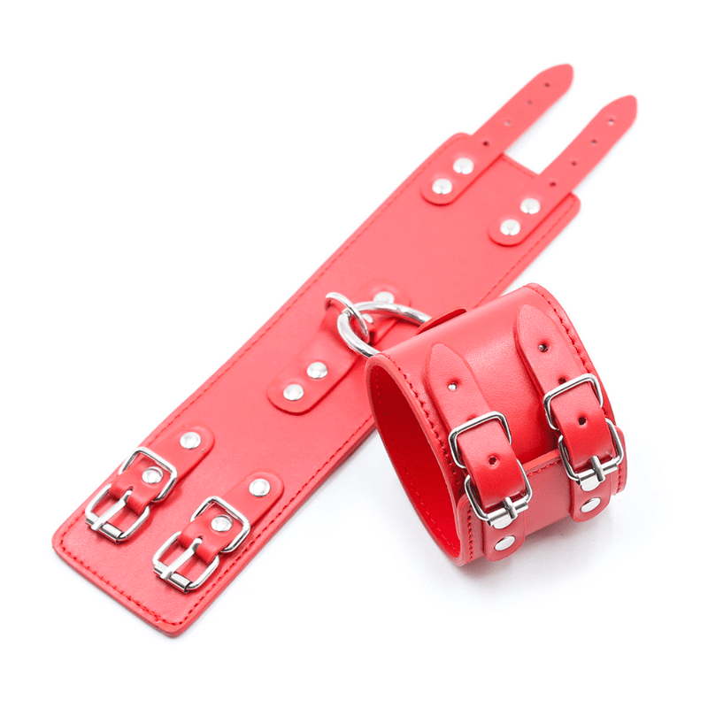 Fetish Fever - Bondage - Handboeien BDSM met twee gespen - Rood