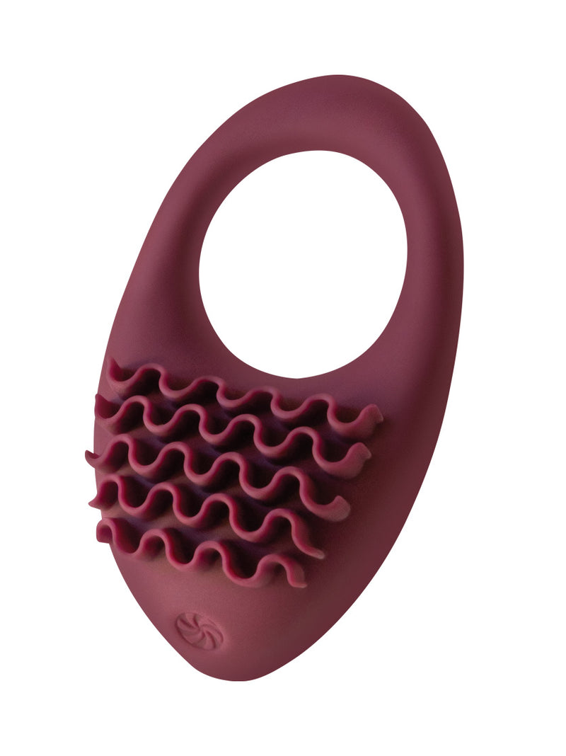 Oplaadbare Vibro-cockring Pure Passion Stellar Wine Red