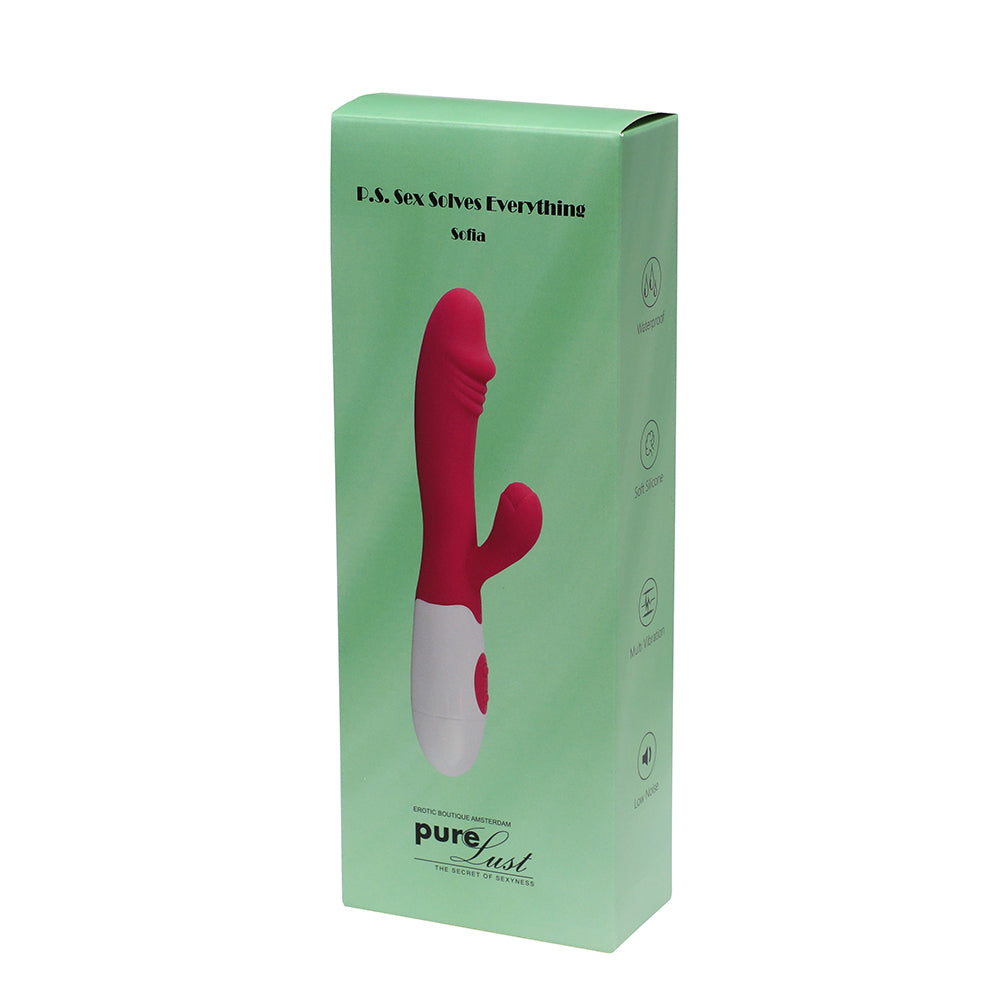 Double Pleasure Battery Vibrator - Roze