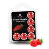 SET 6 BRAZILIAANSE BALLEN AARDBEI