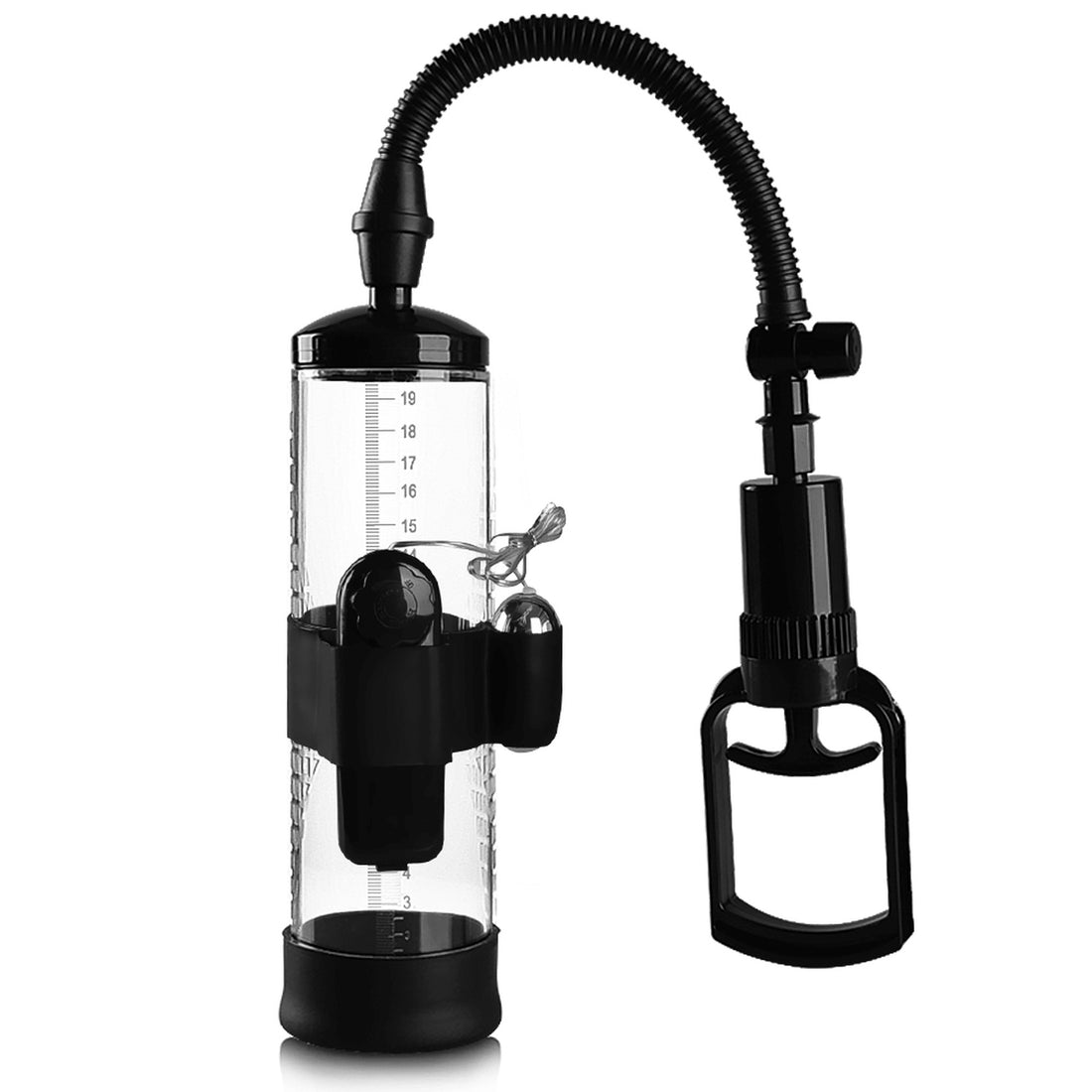 Penispomp - Powerpump MAX Vibrerend - Zwart & Helder