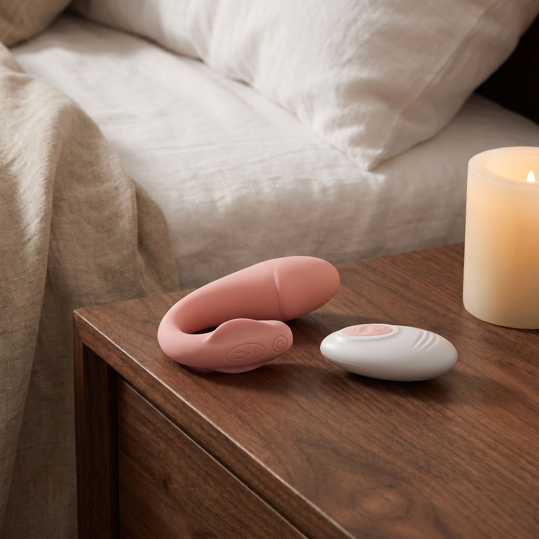 Koppel Vibrator met Afstandsbediening - Lichtroze