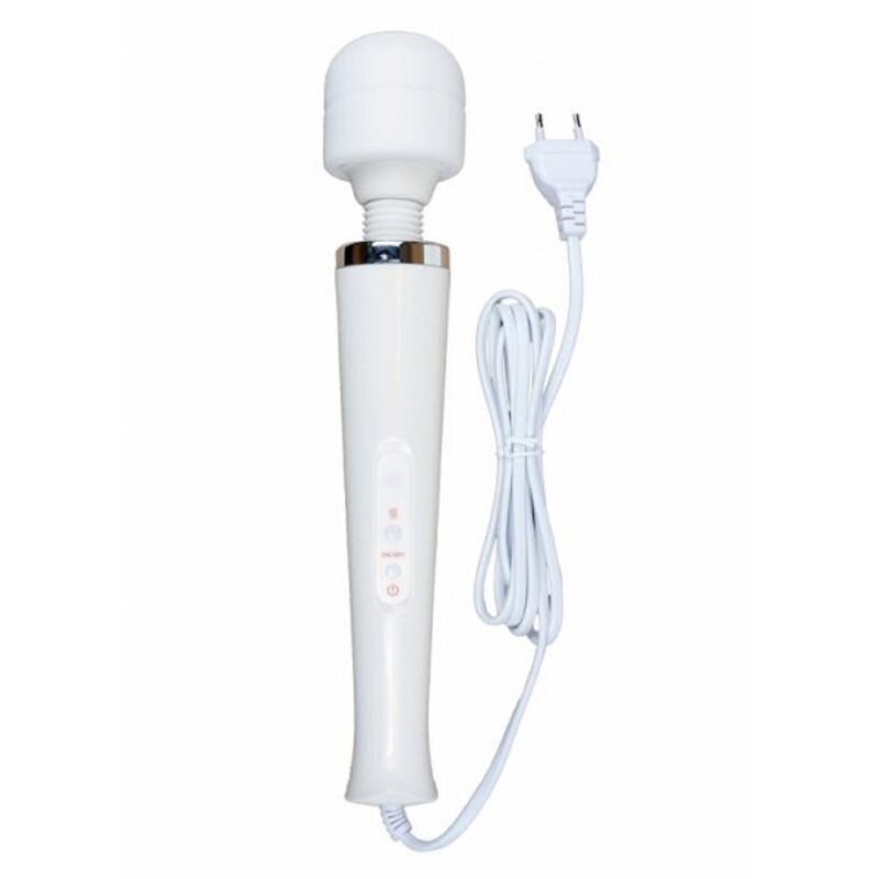 Magic- Massager Wand met stekker - 110-240V - Zwart - 10 Function - Wit