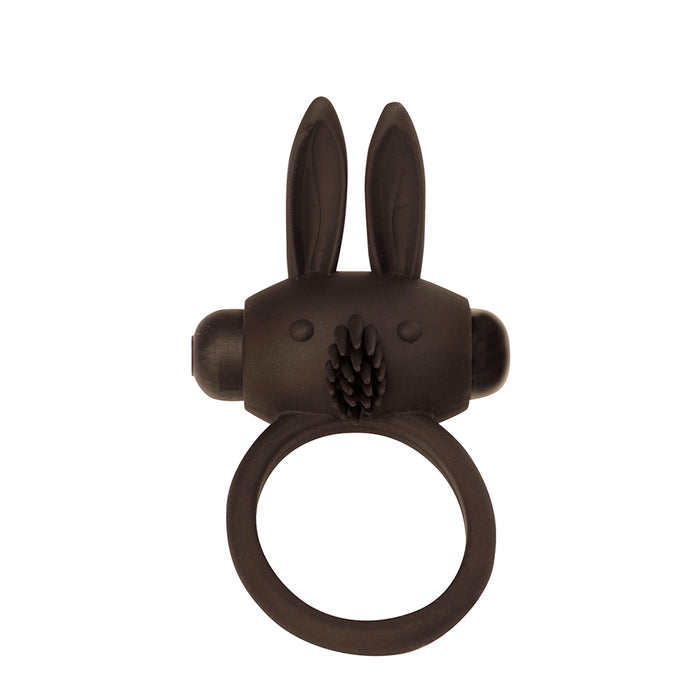 Vibrerende Rabbit Cockring - Zwart