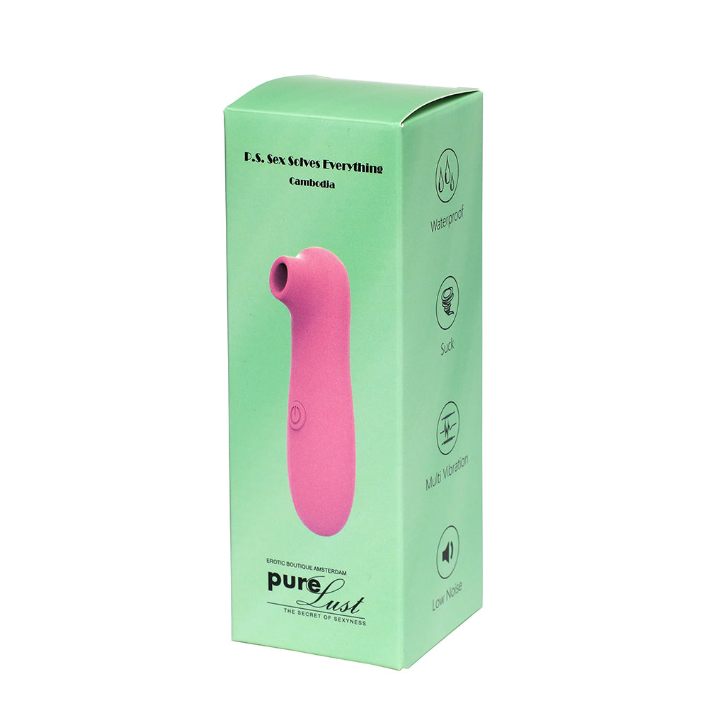 Zuigvibrator op Batterijen - Lichtroze