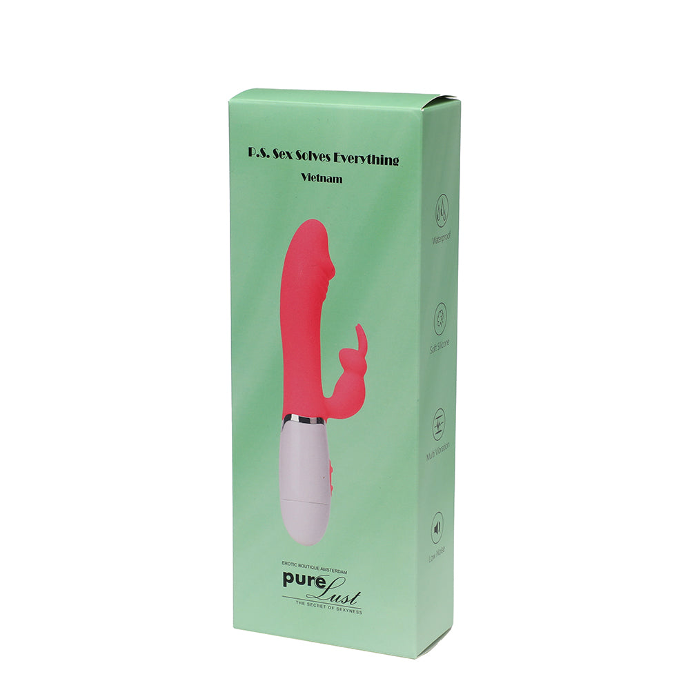 Rabbit Battery Vibrator - Roze