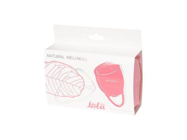 Menstruatiecup kit - 2 stuks (15 ML + 20 ML) - Medisch silicone - tot 12 uur bescherming - Reisverpakking - Maat M + S - Natural Wellness - Magnolia - Roze