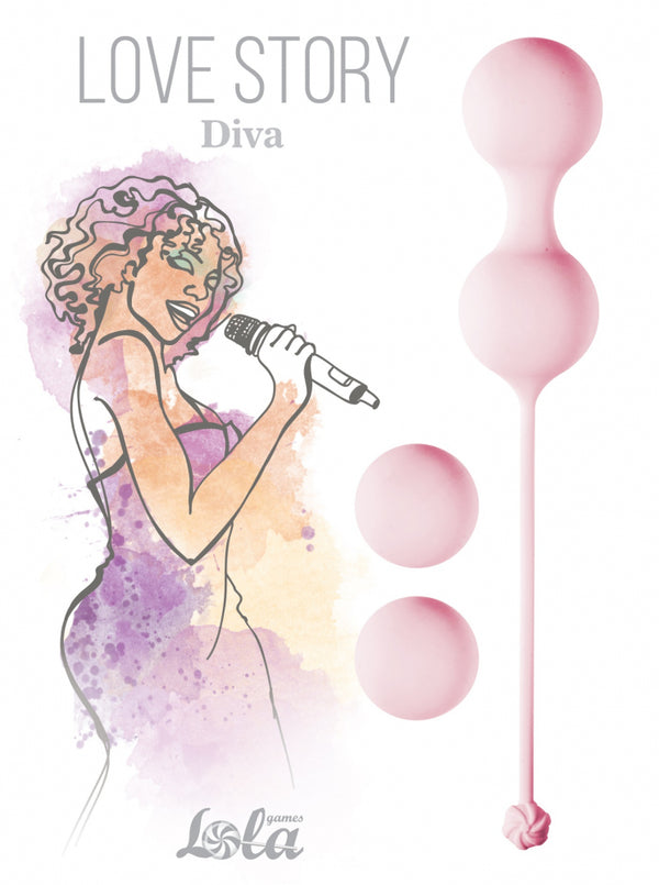 Vaginal balls set Love Story Diva Tea Rose