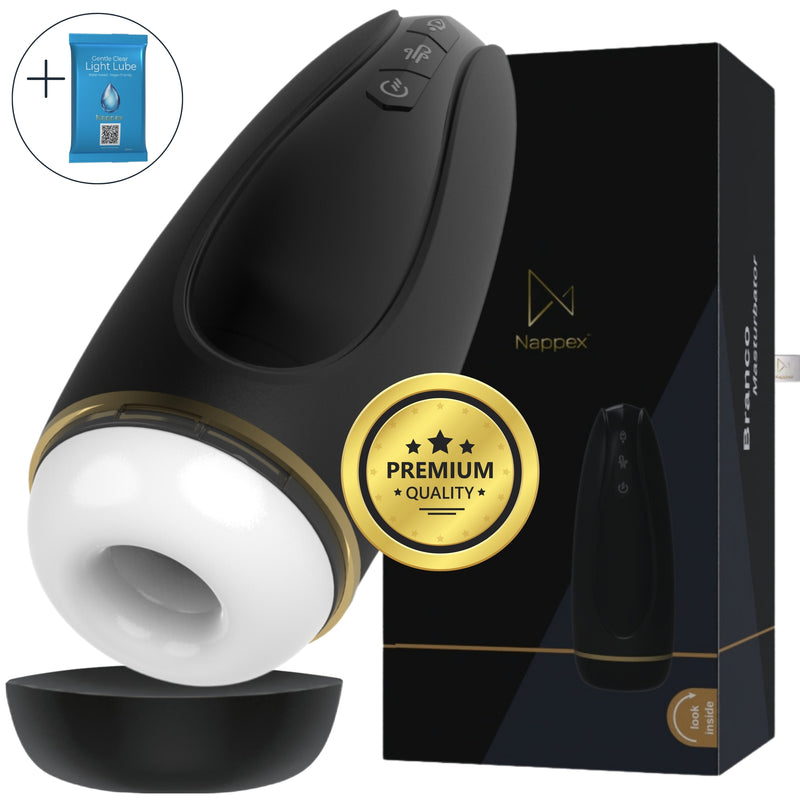 Masturbator - Nappex™ Branco Black - Premium masturbators (10 talen)