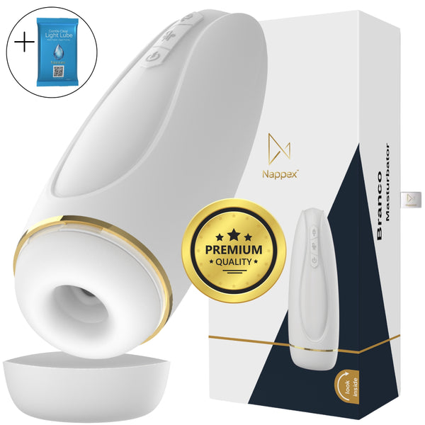 Masturbator - Nappex™ Branco Wit - Premium masturbatoren (10 talen)