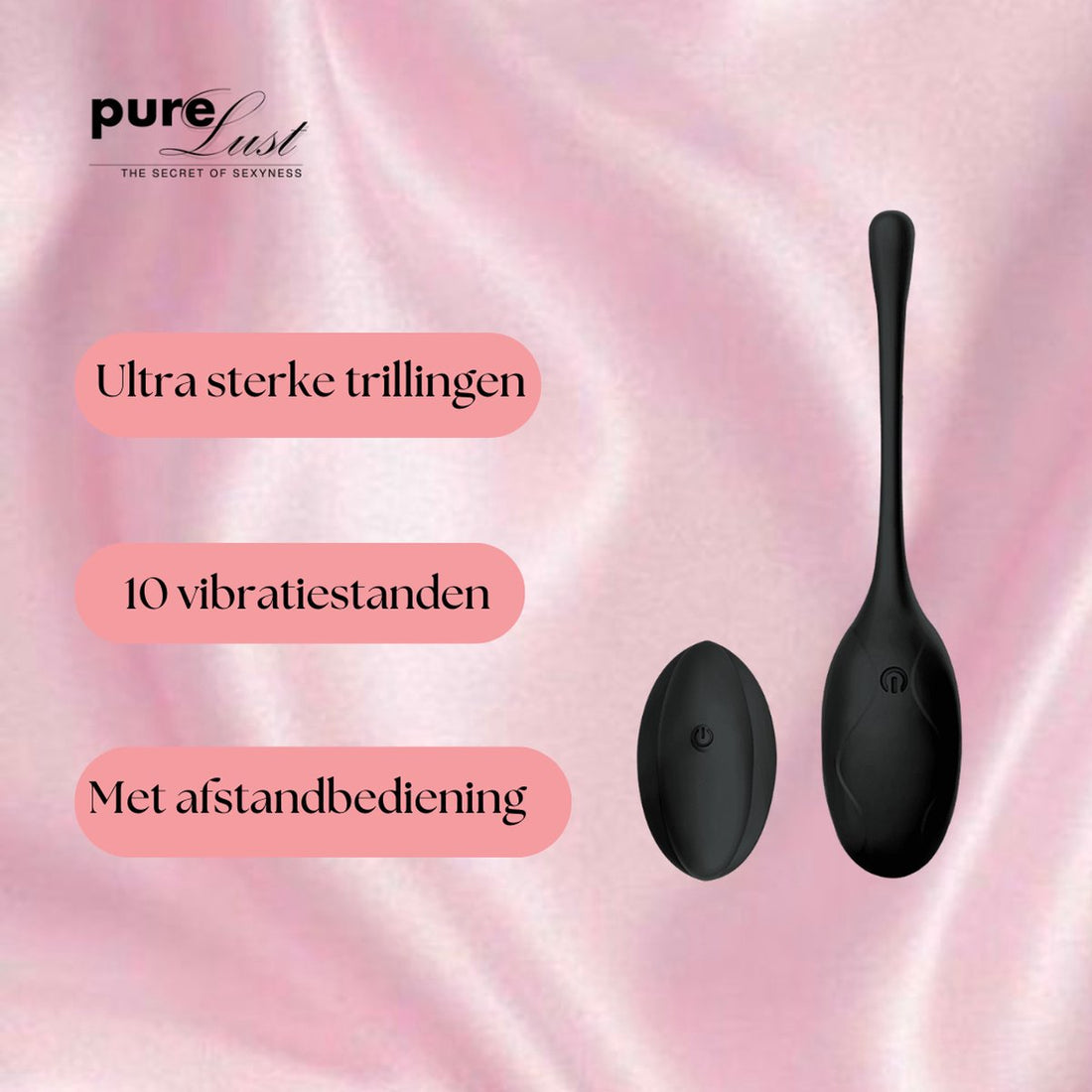 Vibrerend Ei met Afstandsbediening - Zwart