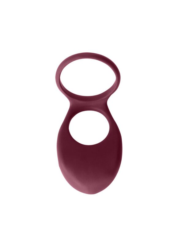 Vibrerende Dubbele Cockring Penisring Daydream Wine Rood