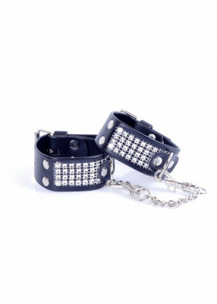 Fetish Handboeien met Diamant - 3 cm Zilver