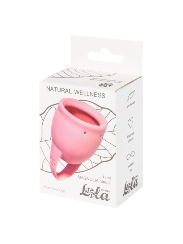 Menstruatiecup - 1 stuks (15 ML) - Medisch silicone - tot 12 uur bescherming - Maat S - Natural Wellness - Magnolia - Roze