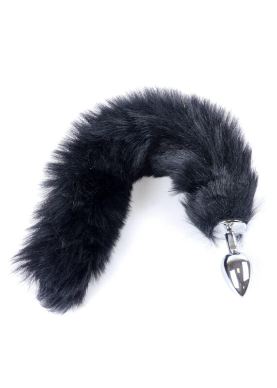 Butt Plug- Fox TAIL- Vossen staart - zwart- XL