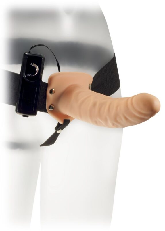 Me You Us The Extender Plus Vibrating Hollow Strap On Huidskleur