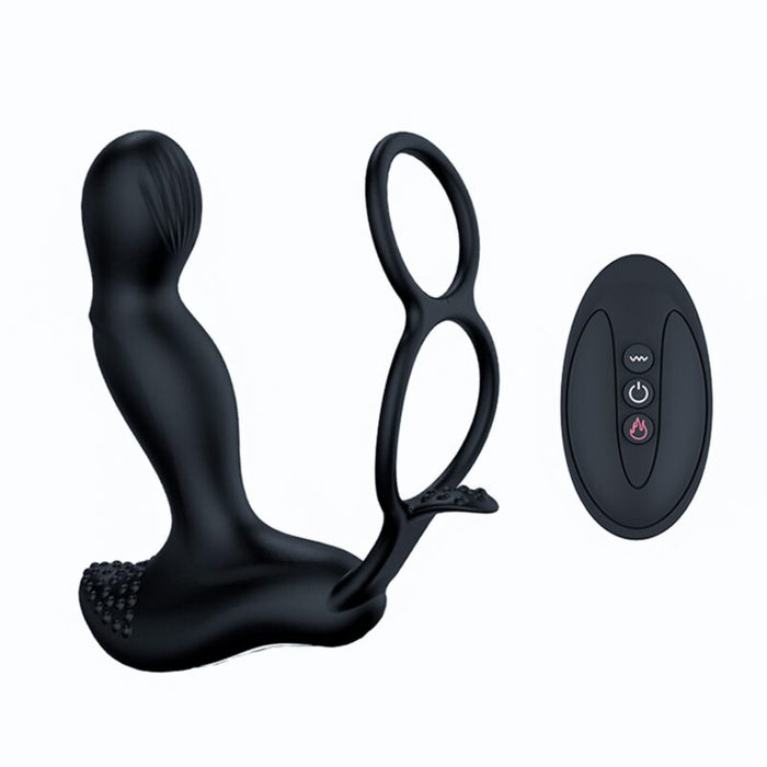 Vibrator - Silicone Massager 7 standen and Heating standen, Zwart