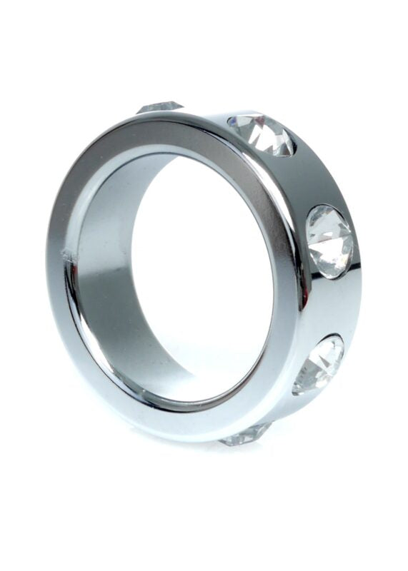 Boss Series - Metaal - Cockring - Penisring met Kristal Diamanten - Klein