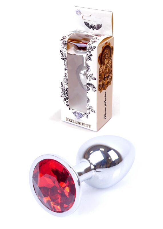 Butt plug -  Silver PLUG- Rood