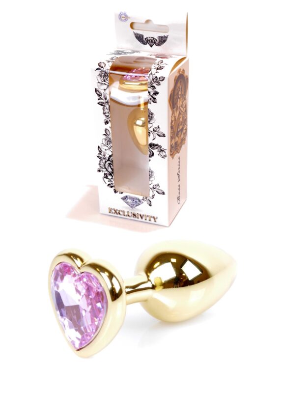 Butt plug - Gold Heart PLUG- Rose