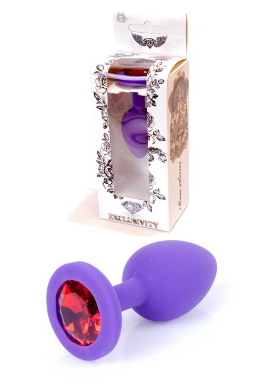 Butt plug -  Siliconen PLUG Small- Red Diamond
