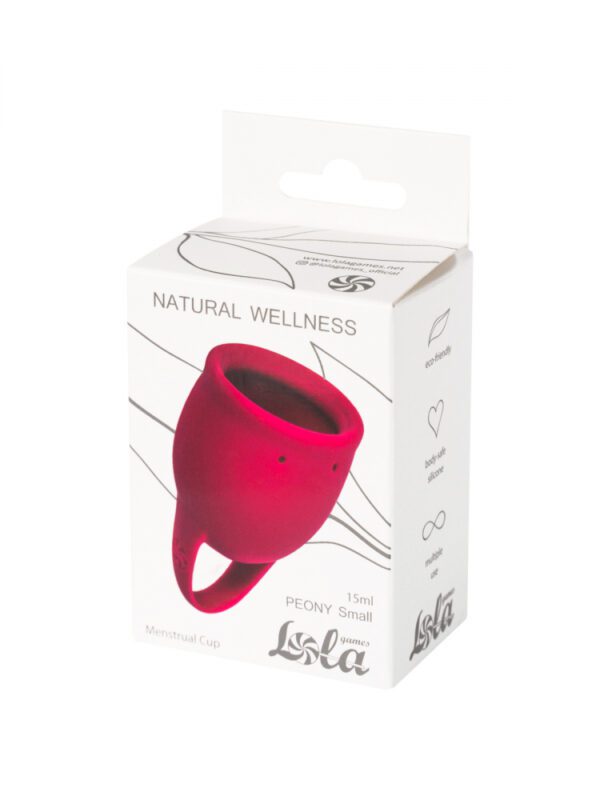 Menstruatiecup - 1 stuks (15 ML) - Medisch silicone - tot 12 uur bescherming - Maat S - Natural Wellness - Peony - Rood
