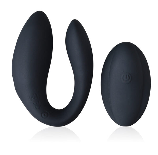 INTY Toys - Switch - Koppelvibrator Met Afstandsbediening - Partner Vibrator - 10 Standen - Ultra sterke trillingen - Oplaadbaar via USB - 100% Silicone - Waterbestendig - Zwart