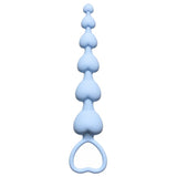 Lola Toys - First Time - Beginner Beads - Buttplug met Kralen - Flexibele Anaal Ballen/ Kralen/ Ketting met handgreep - Anal Beads - Anaalplug 100% Siliconen- Prostaat Stimulatie - P-Spot - Unisex - 18cm x 6cm - Blauw
