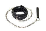 Verstelbare Halsband Met Ketting Riem - Collar - BDSM - Bondage - Luxe Verpakking - Party Hard - Fetish - Zwart