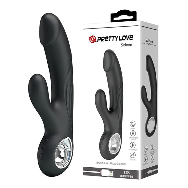 SELENE Vibrator USB Zwart 7 Standen
