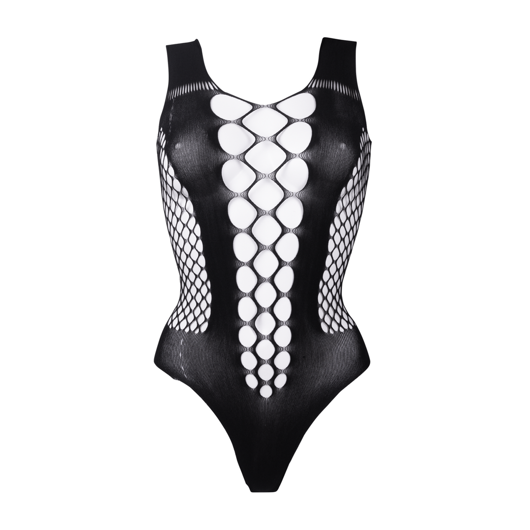 Contrast Fence Net Teddy - One Size