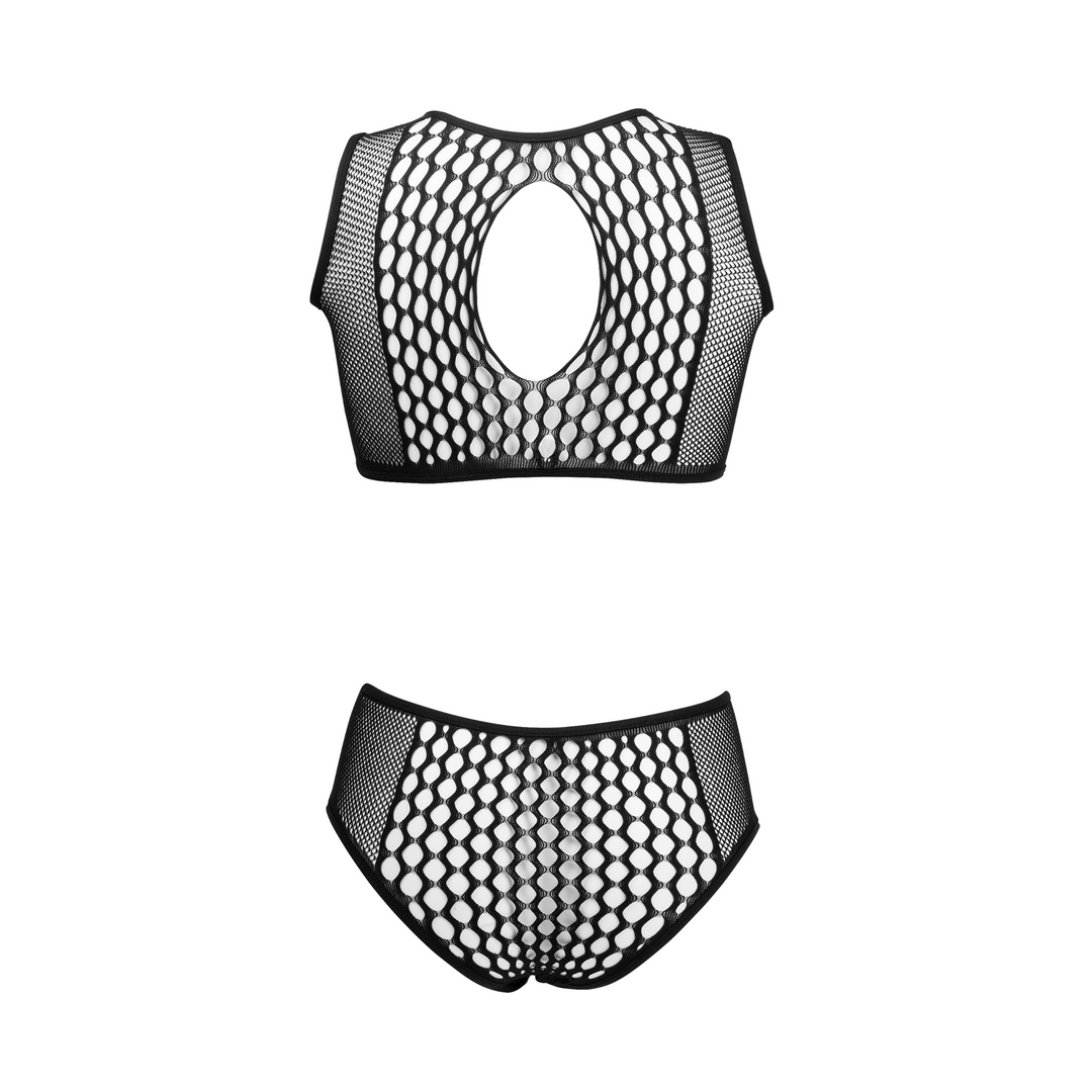 Duo Net Key-Hole Bra Set - One Size