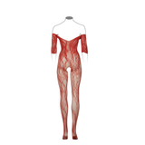 Lace Long-Sleeved Bodystocking - One Size