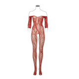Lace Long-Sleeved Bodystocking - One Size