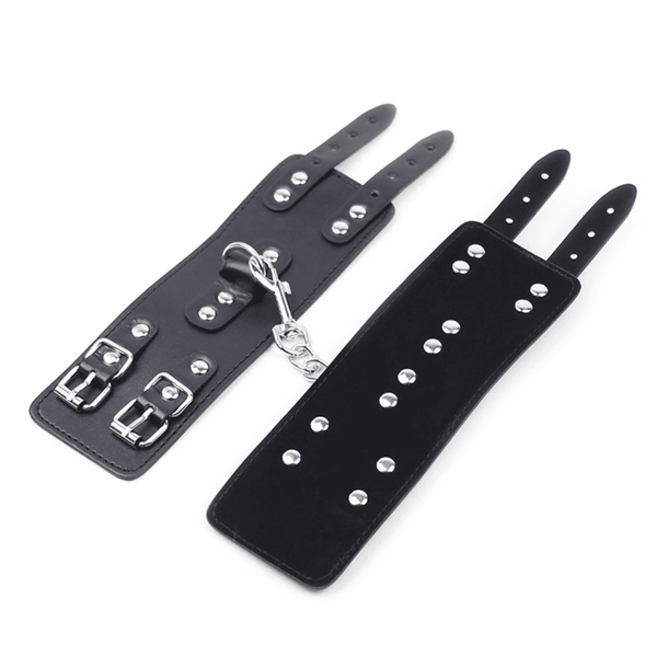 Fetish Fever - Bondage - Handboeien BDSM met twee gespen - Zwart