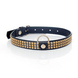 Fetish Halsband met Diamant - Goud