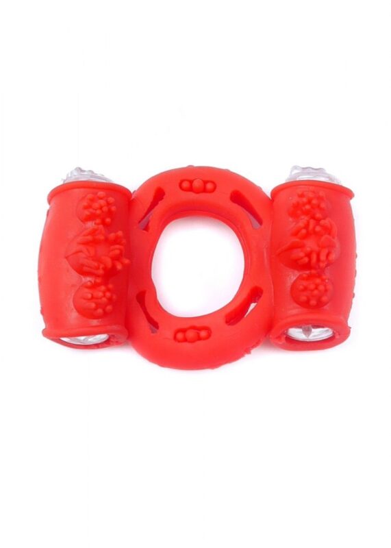Penis Ring - CockRing - Met Vibratie - Double - Rood