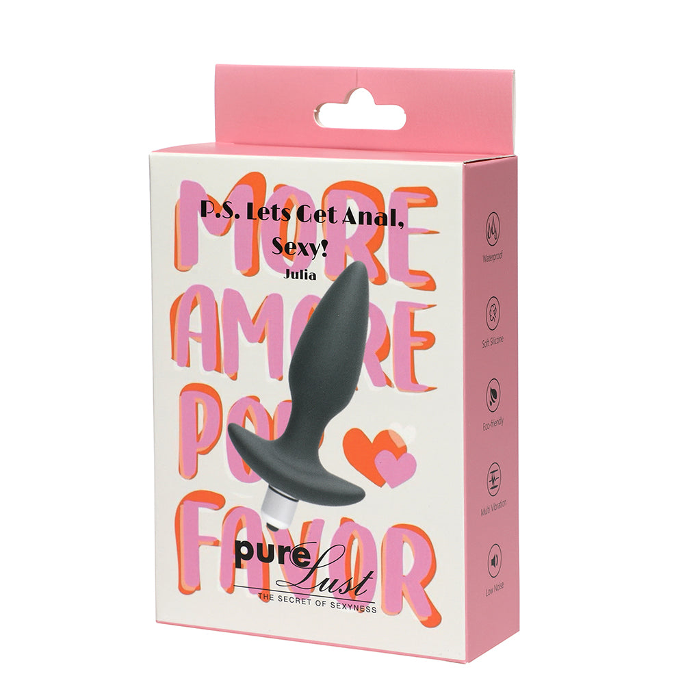 Vibrating Bullit Anal Plug - Black