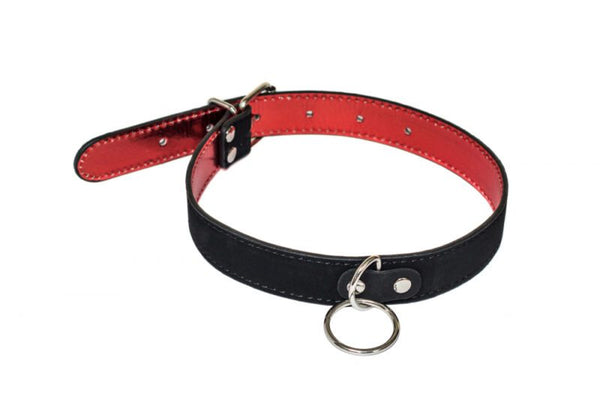 Halsband - Collar - BDSM - Bondage - Luxe Verpakking - Party Hard - Cabaret - Zwart/Rood