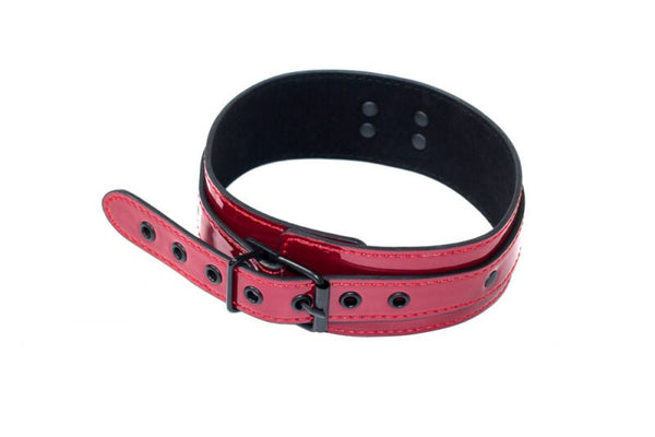 Verstelbare Halsband zonder Riem - Collar - BDSM - Bondage - Luxe Verpakking - Party Hard - Eccentric - Rood