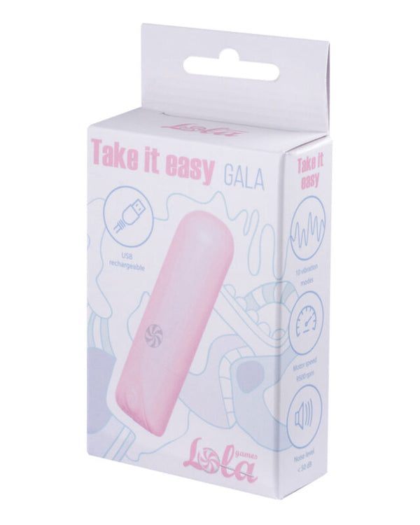 Oplaadbare Vibrobullet Take it Easy Gala - Mini vibrator - Waterdicht IPX7 - USB oplaadbaar - 10 standen - Roze
