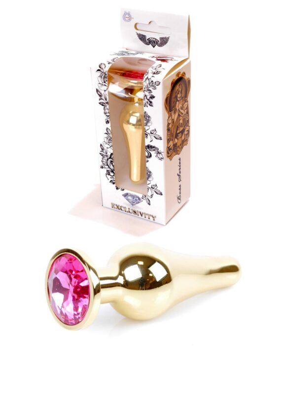Gouden Buttplug Anale Plug met diamand - Roze